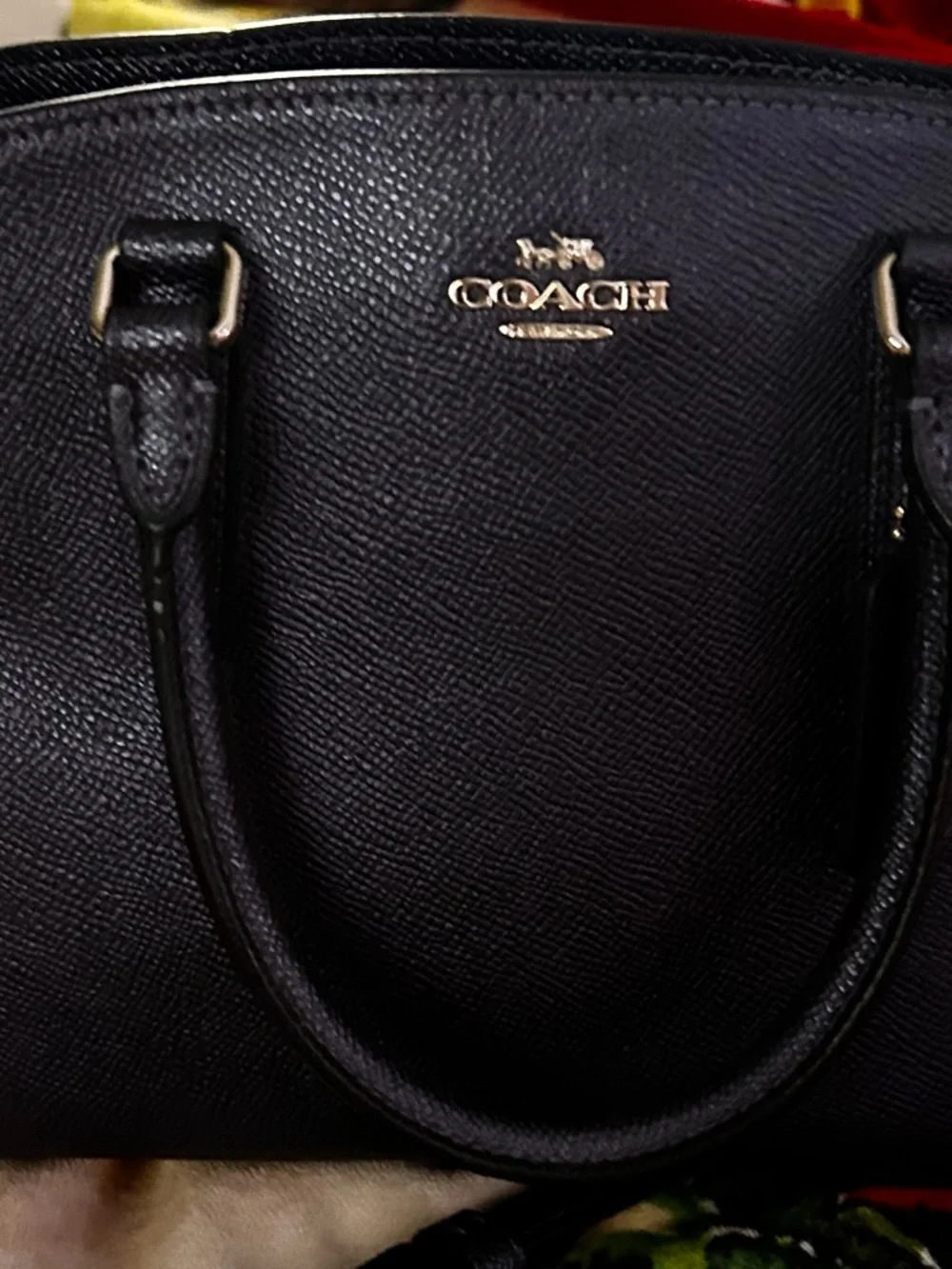 Coach Blue Leather Satchel - Coach Signature Hardware - Picture 2 of 5
